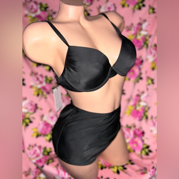 High waisted retro vintage bikini crop top ruched pinup rockabilly swimsuit p3 - Picture 3 of 11